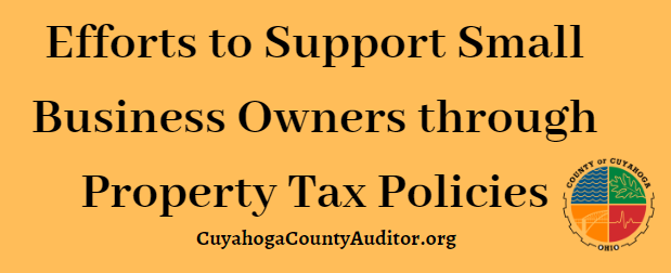 Efforts to Support Small Business Owners through Property Tax Policies